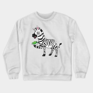 Funny zebra cartoon illustration Crewneck Sweatshirt